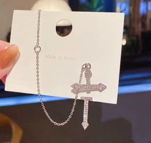 Punk Unique Cross Stud Dangle Single Earring