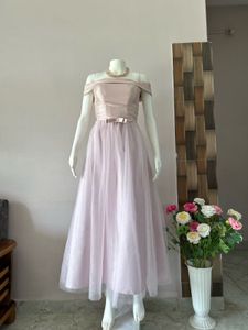 Lilac Pink Off shoulder Gown