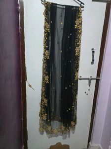Black Net Dupatta
