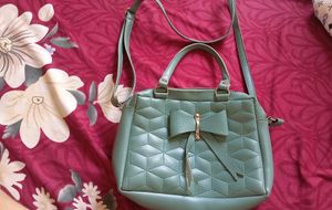 Cute Green Quilted Bow Satchel Bag