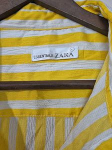 Zara Dupe Striped Yellow Shirt