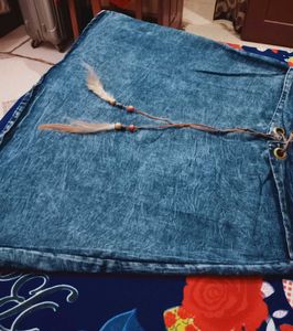 Denim Frock with Lace-Up Detail