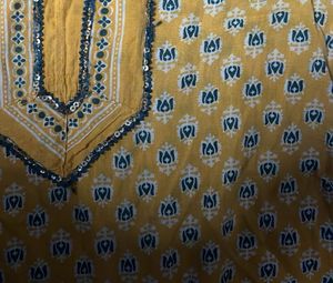 Yellow Printed Kurta Set with Dupatta