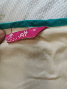 Embroidered Cream Kurta XL size