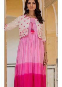 Dress With Jacket  In Rich Pure Cotton