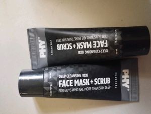 face mask + scrub