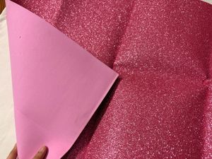 Pink Glittery Foam Craft Fabric