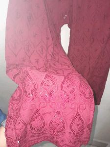Cherry Coloured Dark Plazzo