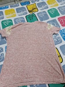 White And Creame Colour Woven Tunic Top Women