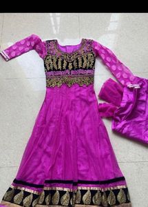 Pink Embroidered Anarkali Suit