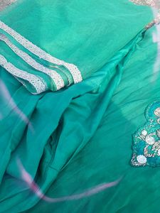 Zardozi Stone Work Anarkali Set Dupaata