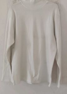 White Turtleneck T-Shirt