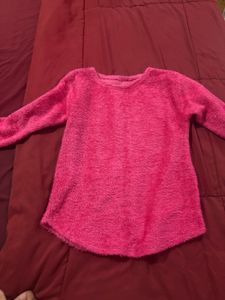 Pink Fuzzy Top
