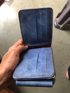 Bovi’s Blue Leather Fancy Wallet