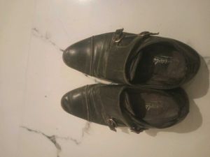 Men's Black Monk Strap Dress Shoes