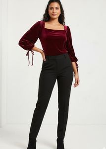 Kazo Burgundy Velvet Top 36