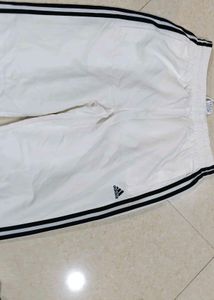 Adidas White Track Pants, M Size