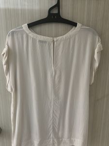 Women Plain White Formal Top