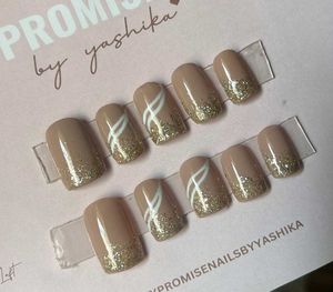 Beige Press-On Nails