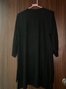 Anouk Black Embroidered Tunic Top