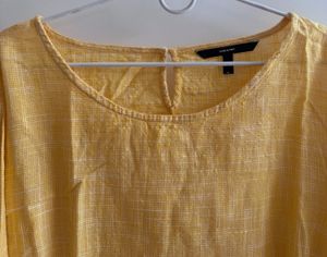 Yellow Ruffle Sleeve Blouse