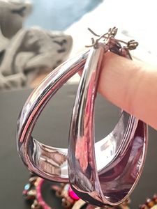 Combo Of Chunky Hoops & Bracelet