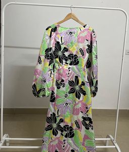 ASOS LACE INSERT SATIN FLORAL MIDI DRESS