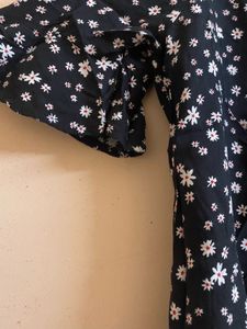 Floral Black Print Top (Women)