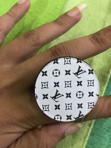 Pop socket White LV Brand Print