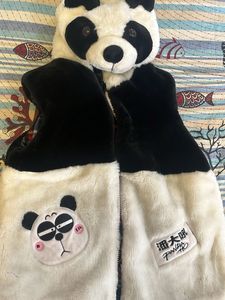 Cute Panda , double side woolen jacket
