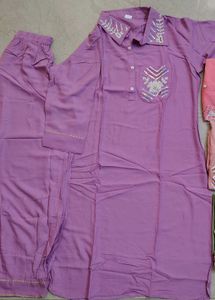 Embellished Purple 💜 Co Ord Afgani Set New 40 Siz