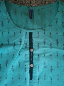 Blue Kurti with Pattern