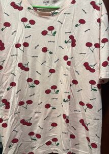 Cute Cherry Print T-Shirt and Shorts set