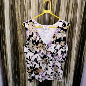 PRICE DROP!Silk Blend Talbots Floral Sweater Vest