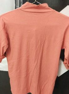 High neck peach top