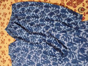 Blue Floral Kurta Set