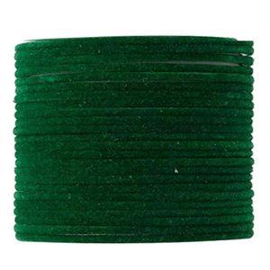 Plain Velvet Metal Bangles Combo 3 Sets
