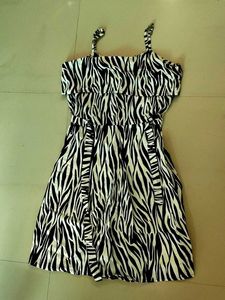 Zebra Print Cotton Dress