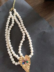 Moti Work Antic Pendent Necklace