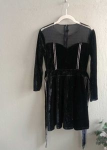 Black velvet dress