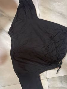 Cropped Black sequence party top