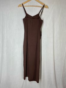 Brown Midi Slip Dress
