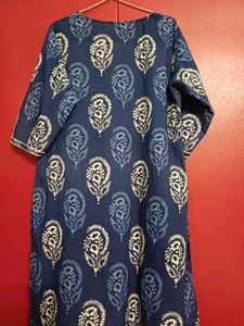 Printed Blue Kurta