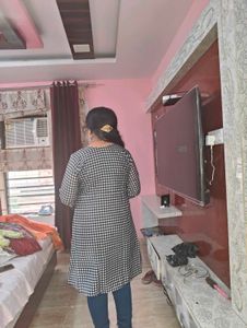 Gingham Print Tunic Top with Free Gift 🧧