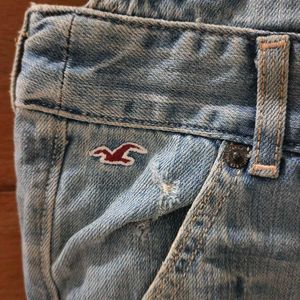 Hollister Denim Short Overalls