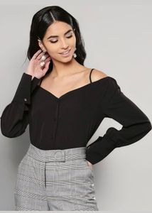 Black Offshoulder Top