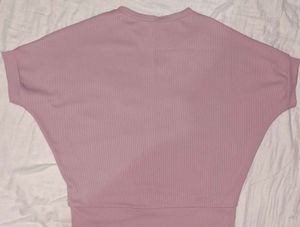 Soft pastel pink crop top