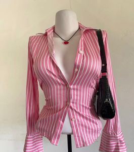 Pink Button Up Fitted Shirt