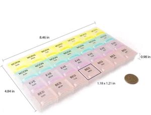 Pill Organizer - 28 Compartment Weekly Case