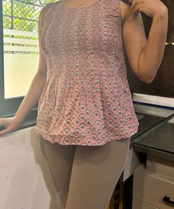 Fabindia Summer Cotton Sleeveless Top🌸